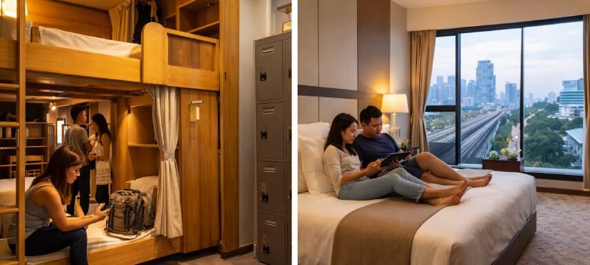 งบประมาณที่พักและประสบการณ์